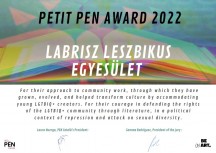 Petite Pen Prize a Labrisznak
