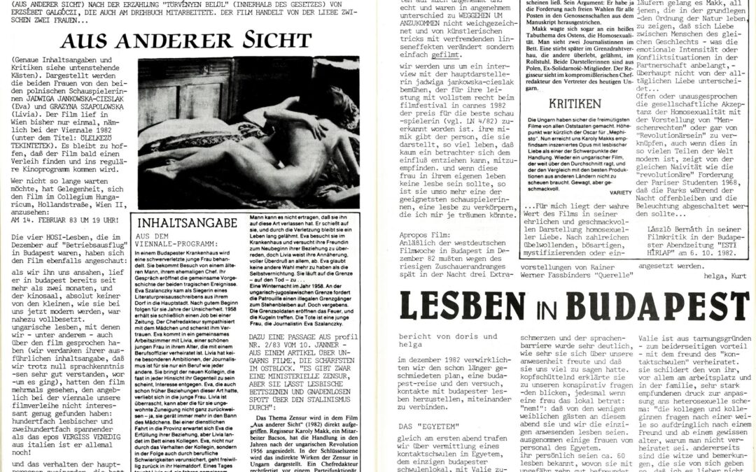 Bécsi leszbikus aktivisták Budapesten 1982-ben