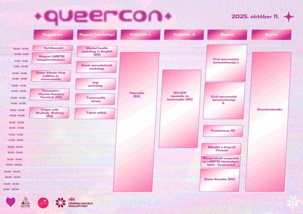 queercon programtábla fekvő